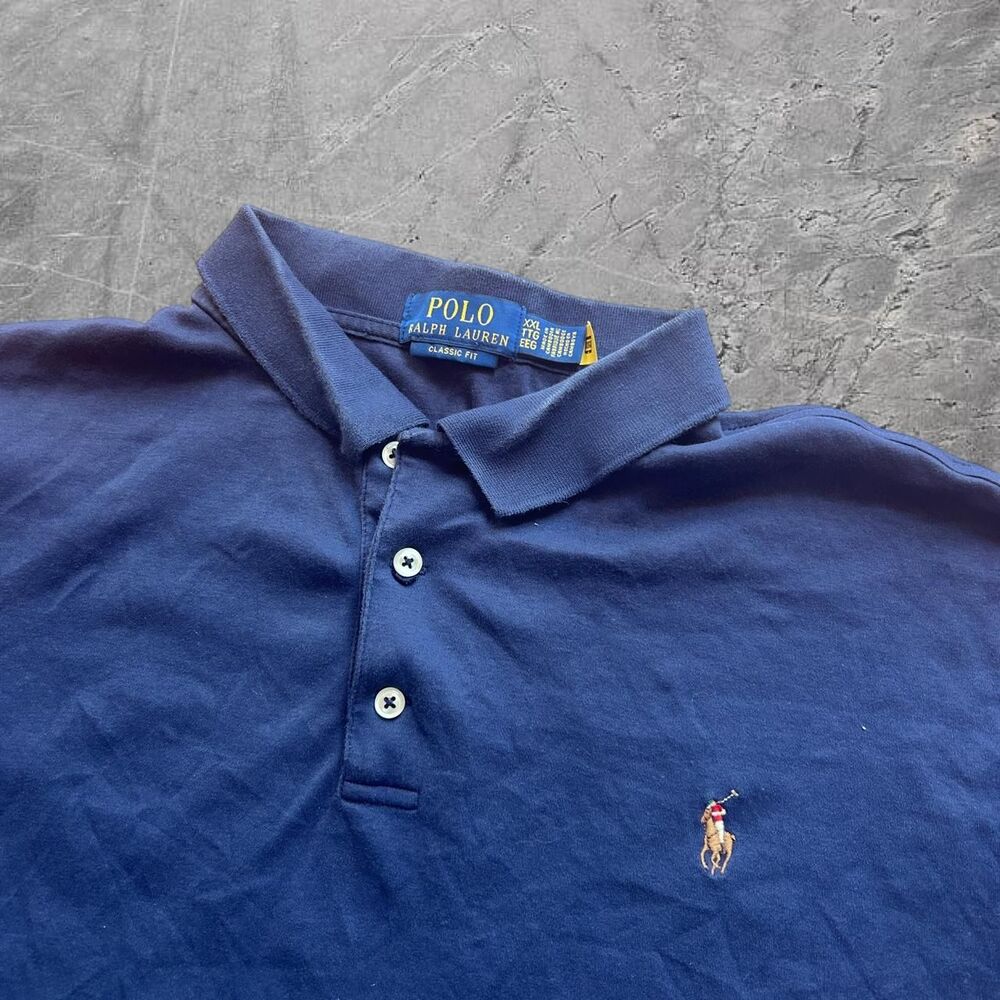 Polo Ralph Lauren boxy oversized fit navy blue polo tee shirt